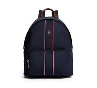 Rucksack TOMMY HILFIGER "POPETTE DOME BACKPACK CORP", Damen, Gr. B/H/T: 28cm x 35cm x 15cm, dunkelblau, Textil, Rucksäcke Rucksack, Unisex Cityrucksack, Businessrucksack mit verstellbaren Tragegurten 