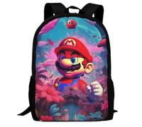 Rucksack YL1431 Super Mario Rucksack, 3D-Druck, Laptop-Rucksack, leicht, lässig, Tagesrucksack, Büchertasche,