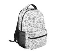 Rucksack zum Ausmalen für Kinder, Schulranzen, kreativ, bedruckt, Kuh, für | Studententasche für Jungen, Mädchen, Eltern, Reisen, Sommercamp, Urlaub, Bibliothek