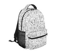 Rucksack zum Ausmalen für Schulranzen, kreativ, bedruckt, Kuh für Urlaub | Niedlicher Schulranzen für Mädchen, Eltern, Reisen, Urlaub, Picknick, Camping