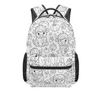 Rucksack zum Selbstmalen, Schulranzen, kreativ, bedruckt, Kuh, für Urlaub | Lässige Outdoor-Tasche für Jungen und Eltern, Pendeln, Sommercamp, Urlaub, Bibliothek, Camping,