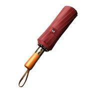 Rudiaoa Functional Business Umbrella for Men Women Fully Automatic Wooden Handle Large Folding Waterproof Inner