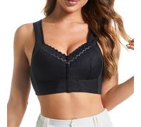 RüCkenfreier BH, Damen-BH Mit Seitlicher Schnalle Spitzenrand Ohne BüGel Nahtloser Raffung Und AnpassungsmöGlichkeiten Ideal FüR Yoga Und Schlafen (GrößE L)