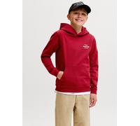 JACK&JONES - JORNORREBRO TYPO BACK SWEAT HOOD SN JNR Rot - Gr. - 176