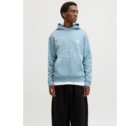 Rückenprint Kapuzenpullover M Blau