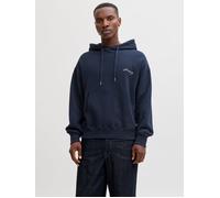 Rückenprint Kapuzenpullover M Blau