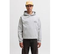 Rückenprint Kapuzenpullover M Grau