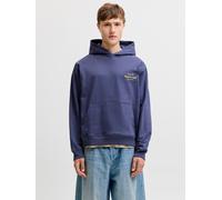 Rückenprint Kapuzenpullover M Violett