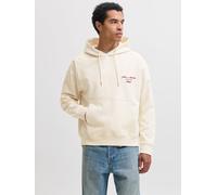 Rückenprint Kapuzenpullover M Weiß