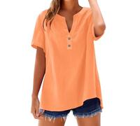 rüschenbluse Damen Leinen Hemd Sommer Baumwolle Blusen Freizeit Musselin Blusenshirt Strand Sommerbluse Schönes Schnitt Tshirt weisses t Shirt Damen mit Aufdruck