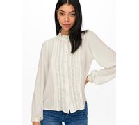 JdY Damen Jdyellis L/S Lace Shirt WVN Noos Langarmbluse, Weiß, 38 EU