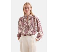 Rüschenbluse SEIDENSTICKER, Damen, Gr. M (38), rosa, 85% Viskose, 15% Polyamid, gemustert, regular fit, Rundhals, Blusen, 1/1 Rundhals Druck (29531345-38) rosa