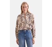 Rüschenbluse SEIDENSTICKER, Damen, Gr. XXL (44), hellblau, 85% Viskose, 15% Polyamid, gemustert, regular fit, Rundhals, Blusen, 1/1 Rundhals Druck (44557255-44) hellblau