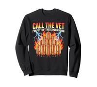 Ruf den Tierarzt Ich lege Diese Hunde hin Lustiger Hotdog Sweatshirt