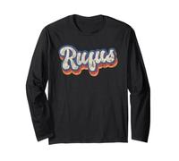 Rufus Personalisiertes Namensshirt Custom Lettering 70er Jahre Langarmshirt