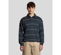 Lyle and Scott Rugby Poloshirt Streifen Navy - Größe XL Dunkelblau XL