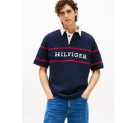 Rugbyshirt TOMMY HILFIGER "AMERICANA COLOURBLOCK SS RUGBY", Herren, Gr. L, blau (desert sky), Sweatware, Obermaterial: 100% Baumwolle, Shirts (43395218-L) desert sky