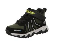 Skechers Rugged Ranger Storm Trail Stiefelette für Jungen, Schwarzes Synthetikmaterial, schwarz-grüner Besatz, 1.5 UK Child