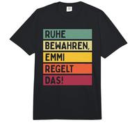 Ruhe Bewahren Emmi Regelt Das Spruch In Retro Farben Comfort Colors Adult Heavyweight T-Shirt