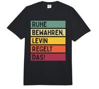 Ruhe Bewahren Levin Regelt Das Spruch In Retro Farben Comfort Colors Adult Heavyweight T-Shirt
