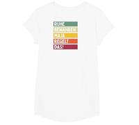 Ruhe Bewahren Maja Regelt Das Spruch In Retro Farben T-Shirt