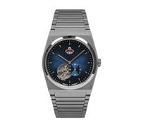 Automatikuhr RUHLA "Space Control Automatik", silberfarben, dunkelblau, Armbanduhren, Herren, Armbanduhr, Herrenuhr, Mechanische Uhr, Saphirglas, Made in Germany (53629254-0) silberfarben, dunkelblau