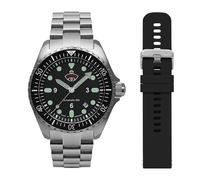 Ruhla 4960M5_set Herrenuhr Automatik Minentaucher mit schwarzem Wechselband