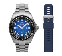 Ruhla 4960M3_set Herrenuhr Automatik Minentaucher mit blauem Wechselband