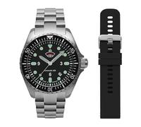 Ruhla 4960M5_set Herrenuhr Automatik Minentaucher mit schwarzem Wechselband