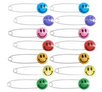 Ruidee 50 Stück Sicherheitsnadeln Groß 54mm Windel Stifte Baby Edelstahl Kinder Kunststoff Verriegeln Verschluss Craft Nähen Sicherheitsnadeln (XL-BZ/Colour)