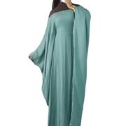 RUIG Frauen Muslim Robe Weiche Krepp Schmetterling Batwing Abaya Dubai Luxus Islam Muslim Kaftan Bescheidenes Kleid