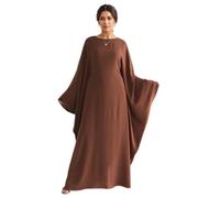RUIG Frauen Muslim Robe Weiche Krepp Schmetterling Batwing Abaya Dubai Luxus Islam Muslim Kaftan Bescheidenes Kleid
