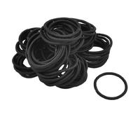 Ruilogod 80 stücke Black Elastic Gummi Hair Band Pferdeschwanzhalter für Dame