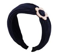 Ruilogod Haarreif aus Nylon, Blumendekor, Frisur, Haarschmuck, Stirnband, Marineblau, ID: 7ac aae 60b 3bb 6bb