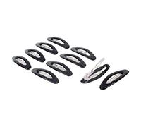 Ruilogod Haarspangen für Damen, ovale Form, Kunststoff, 5 cm lang, 10 Stück, Schwarz (ID: 966 f8a f7a cb4 91f