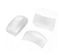 Ruilogod Handgefertigter Haarkamm für Damen, Kunststoff, 23 Zähne, DIY-Schmuck, Material, Zubehör, 8 Stück, transparent (ID: DA3, C76, A55, 2C3, 26A)