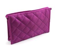 Ruilogod Rhombus Muster Polyester Lady Cosmetic Makeup Reißverschluss Halter Tasche Geldbörse lila