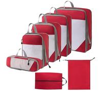 RUIOMII Koffer Organizer PackwüRfel Rucksack,Suitcase Organizer Koffer Organizer Set Packing Cubes Compression, PackwüRfel P