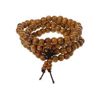 ruiruiNIE108 Gebet Holzperlen Mala Armband-Natur Sandelholz 8mm Perlen Armbänder-Naturholz Tibetischen Buddhistischen Buddha Meditation Halskette