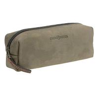 Ruitertassen Stiftetui Leder mit samtig weicher Oberfläche Schlamperrolle Stiftrolle Stifeetui Pencil Case khaki