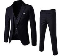 RUITOTP Herren Anzug 3 Teilig Modern Fit Hochzeit Anzüge Komplett Notch Lapel Business Blazer 3-teiliger Jacke Weste Hosenanzug Slim Fit Männer Vintage Party Klassisch Charmant Sets Herrenanzug Set