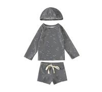 RUITOTP Jungen Badeshirt UV Badeanzug Baby Zweiteilig Langarm Schwimmshirt Kinder Badeshorts Jungen Badeset Kinder Schnelltrocknende Badeanzug Set Geeignet für Aktivitäten im Heiße Quellen