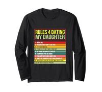 Rules for Dating My Daughter Novelty Graphic Cool Designs Langarmshirt