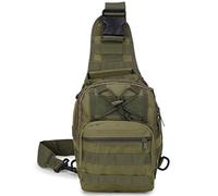 Rullar Sling Bag Herren Brusttasche Umhängetasche Kuriertasche Sporttasche Tasche für Arbeit Schul Outdoor Reisen Trekkingrucksäcke Wanderrucksäcke Shoulder Crossbody Tactical Chest Bag Armeegrün