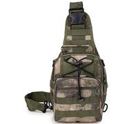 Rullar Sling Bag Herren Brusttasche Umhängetasche Kuriertasche Sporttasche Tasche für Arbeit Schul Outdoor Reisen Trekkingrucksäcke Wanderrucksäcke Shoulder Crossbody Tactical Chest Bag Grün Bunt