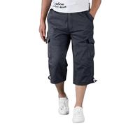 RUMAOZIA 3/4 Hose Herren Cargo Shorts Männer Bermuda Shorts Multi Taschen Sommer Kurze Hose Baumwolle Arbeitshose Stoffhose 3/4 Lang Trekkinghose Militär Shorts Strandhose Ausflug Reisen