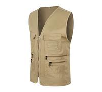 RUMAOZIA Ärmellose Weste Herren Sommer Anglerweste Outdoor Sport Weste Leicht Arbeitsweste mit Vielen Taschen Freizeit Jacke Fotografie Wandern Weste Atmungsaktiv Safari Weste Jagd Weste