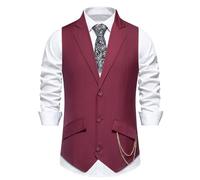 RUMAOZIA Anzugweste Herren Schwarz Elegant Vintage Westen Aermellose Anzugsveste Rockabilly 20er Jahre Herren Aermellos Businessweste Hochzeit Outfit Westernweste
