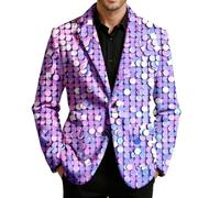 RUMAOZIA Blazer Herren Karneval Cord Sakko Glitzer Blazer Slim Fit Hochzeit Mantel Langarm Mantel Anzug Herrenjacke Performance-Kostüm für Silvesterparty Formelle Kleidung Abschlussball Kostüm