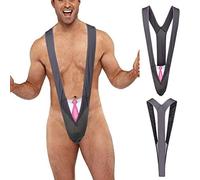 RUMAOZIA Borat Mankini Herren Hochgeschnittener Slip Badeanzug Tanga String V Form Party-Kostüm Bikini für Männer, Einheitsgröße Borat Tanga Schwimmen Unterwäsche Weihnachten V Form Badeanzug